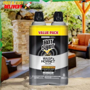 Wasp Hornet Killer Spray Insect Aerosol Kills Entire Nest 18.5Oz Twin Value Pack - Picture 1 of 7