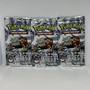 Pokemon 2008 Vintage POP Series 8 Heatran Booster Pack LOT OF 3 Sealed Packs - Picture 1 of 3
