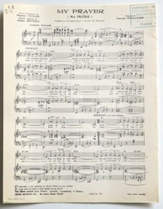Partition vintage sheet music THE PLATTERS / MIKE BRANT : My Prayer * Deguelt - Foto 1 di 1