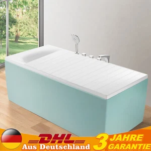 Faltbare Badewannenabdeckung Badewanne Brett Badablage Wasserdichte Staubdichtes - Bild 1 von 12