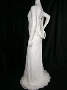 Charlie Brear VWDC Catroux Lace Wedding Dress 12 Ivory Cowl Open Back BOHO - Picture 1 of 20