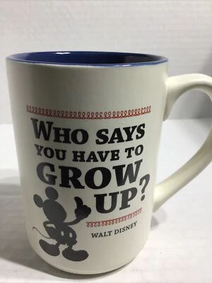 КТО ГОВОРИТ, ЧТО ВЫ ДОЛЖНЫ РАСТИ КОФЕЙНАЯ КРУЖКА. Кружка с принтом ар-деко. B135 - Изображение 1 из 4