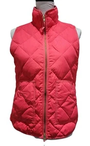 J Crew Damen Puffer Weste Größe XS Rosa Ärmellos Full Zip Stepp Daunen Gefüttert - Bild 1 von 12