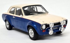 iXO 1/18 - Ford Escort MK1 RS1600 1974 Blue / White Diecast Scale model car