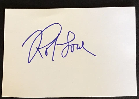 Rob Lowe : American Actor. : born 1963 : Felt tip signature on 6x 4 white card Cover