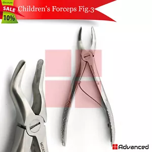Pinzas de extracción de dientes quirúrgicos niños Fig-3 dental molar superior cirugía oral - Imagen 1 de 3