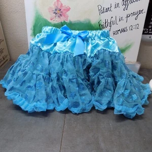 Disney Parks Girls Ariel Tutu Costume Skirt Layered Size M NEW W/TAGS - Picture 1 of 14