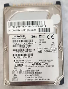 Hitachi DK23BA-10 10Gb 512Kb 4200Rpm ATA-66 2.5-Inch Internal Hard Drive - Picture 1 of 8