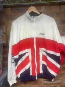 Vintage Speedo Union Jack Jacket M Medium Triathelite 80s Windbreaker - Picture 1 of 8