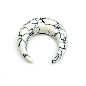 Howlite Septum Pinchers, Handmade size 12g(2mm) to 5/8'' & Custom Available - Picture 1 of 5