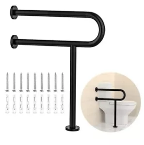 YuanDe 23,4" WC-Haltegriff, mattschwarz Anti-Rutsch-Stütze für ältere Menschen - Bild 1 von 3