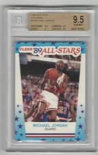 Michael Jordan 1989 Fleer Sticker #3 BGS 9.5 Gem Mint