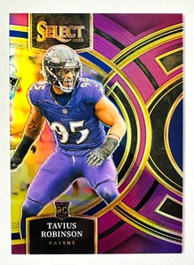 2023 Panini Select Tavius Robinson PURPLE Prizm RC SP #/75 Premier Ravens Rookie - Bild 1 von 3