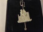 Two Cats On Fence GT201 Pewter Scarf and Kilt Pin Pewter 3" 7.5 cm