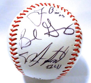 Alex Colome Jake Ordorizzi +4 Tampa Bay Rays Baseball Ball Signed Auto Autograph - Picture 1 of 5