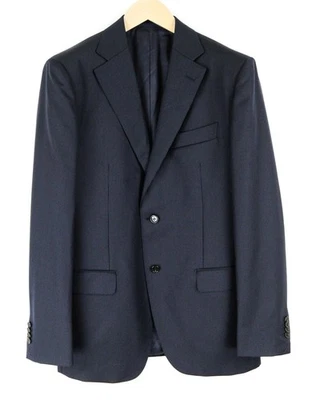 SUITSUPPLY Napoli Mens Blazer UK40L Navy Wool Super  Striped Dress * - Image 1 of 4