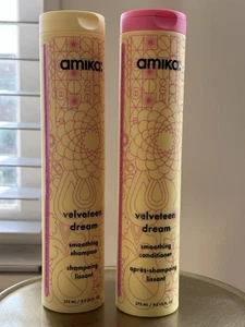 Amika Velveteen Dream glättendes Shampoo 9,2 Unzen & Conditioner 9,2 Unzen Set - Bild 1 von 4