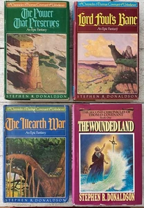 Stephen Donaldson CHRONICLES of THOMAS COVENANT : (4) Vintage Hardcovers 1977 - Picture 1 of 4