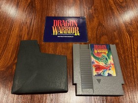 Dragon Warrior (NES, 1989) Nintendo Entertainment System Cartridge Sleeve Manual