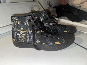 RAAD Shop - High top - Size 7.5M/9W - Japanese samurai / Skull Multicolor - Picture 1 of 5