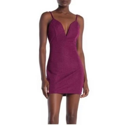 Women’s Glittery/Sparkly Bailey Blue Fuchsia Maroon Cocktail Dress Size XL - Image 1 of 4