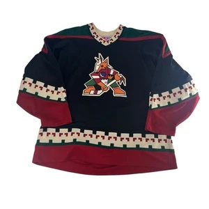 Vintage Phoenix Arizona Coyotes Jersey Mens XL Black NHL CCM Hockey Air Knit - Picture 1 of 12
