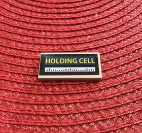 LEGO Gray 87079pb0109 Tile 2x4 Set 6860 Holding Cell Sticker Batman Batcave