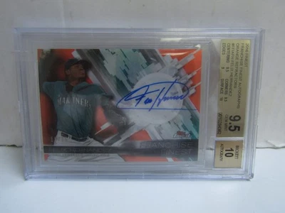 BGS 9.5 2016 Finest Felix Hernandez Franchise Finest Orange Refractor Auto /25 - Image 1 of 2