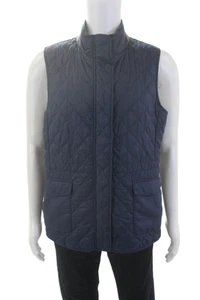 Giubbotto trapuntato smanicato Peter Millar uomo finto collo zip intera blu taglia XL - Foto 1 di 8