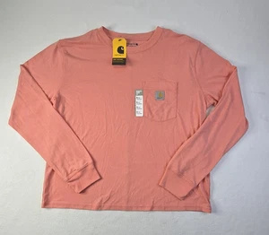 Carhartt Loose Fit Gr. Small S Pink / Peach Langarm T-Shirt - Bild 1 von 9