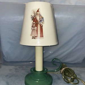 Lampada Natalizia Vintage Stile Candela Verde Elettrica 12” Babbo Natale Cantieri - Foto 1 di 8