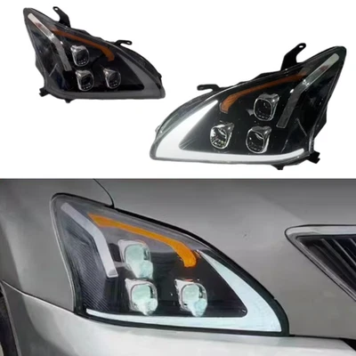 LED Headlights Sequential Head Lamps For Lexus RX330 350 400h 2004-2008 2009 - Imagem 1 de 4