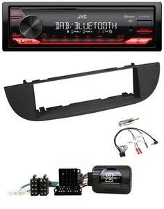 JVC Bluetooth USB DAB Lenkrad Autoradio für Fiat 500 ab 2007 schwarz - Bild 1 von 9