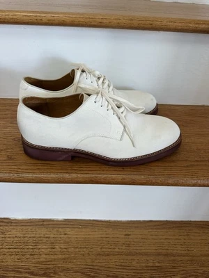 Zapatos de vestir Oxford vintage Polo Ralph Lauren marfil gamuza 10D Derby Bucks Foto 1 de 4