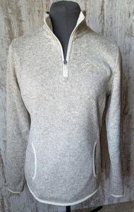 Charles River Apparel Greenbrier embroidered S Oatmeal Pullover  1/4 Zip sweater - Picture 1 of 8