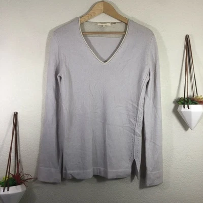 Suéter Inhabit Oyster Escote en V Mezcla Cachemira Foto 1 de 4