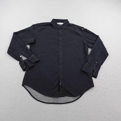 Рубашка мужская Rag & Bone средний размер черная на пуговицах с длинным рукавом подходит для 2 повседневных хлопковых - Изображение 1 из 4