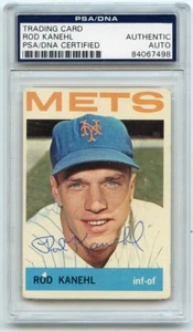 ROD KANEHL Signed 1964 Topps High #582 Mets PSA/DNA Encapsulated - Bild 1 von 1