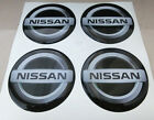 Radkappen Set Aufkleber Stickers 3D X 4 Pz 60 MM Nissan Murano Navara Black Neu