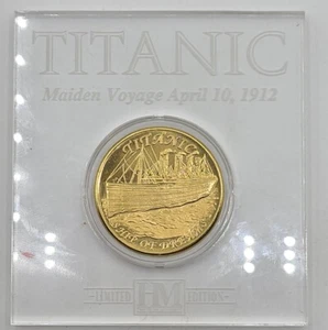 Medallón de oro Titanic "Barco de los sueños" Maiden Voyage - Highland Mint - Imagen 1 de 5