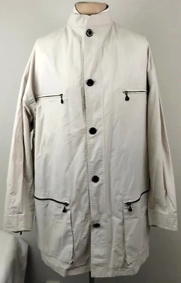 Abrigo Poncho Versace Sport Hombre Marfil Cabeza de Medusa Ligero Primavera Talla 40 Foto 1 de 4