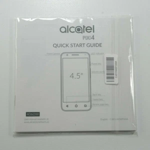 NEUF Manuel d'utilisation du téléphone portable Alcatel Pixi 4 (4060 W) / Guide de démarrage rapide - Photo 1 sur 2