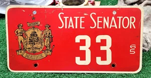 🇺🇸 - MAINE - 1965 STATE SENATOR issue license plate #33 - official and rare - Picture 1 of 3