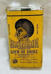 Rare Vintage Tobacco Pouch Pack Bigger Hair Americana Leidersdorf Company - Picture 1 of 5