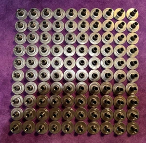 100 PCS - 10-32 STEEL ROUND BASE WELD NUT INSERT - T NUT FURNITURE - NO PRONGS - Picture 1 of 9