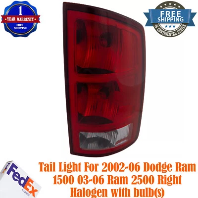 Tail Light For 2002-06 Dodge Ram 1500 03-06 Ram 2500 Right Halogen with bulb (s) Foto 1 de 4