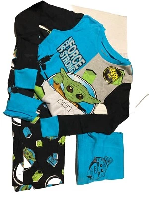 Baby Yoda LEGO пижамы Star Wars мандалорский 3 шт. Комплект мальчика 8 новый с Ярлыками - Изображение 1 из 4