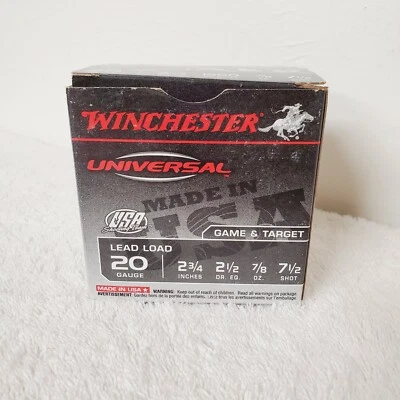 Winchester Game & Target U207 Dove Shotshell 20G Grey Red Collector's EMPTY BOX - Image 1 of 4