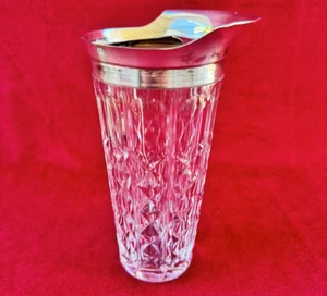 Vintage VAL ST. LAMBERT Kristall Cocktail Krug Ausgießer Silber Teller RAR - Bild 1 von 13