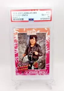 PSA 10 2019 GCW Atsushi Onita JOEY JANELA SPRING BREAK PART 1 card - Picture 1 of 2